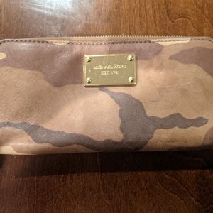 Michael Kors Tan/Brown Camo Wallet